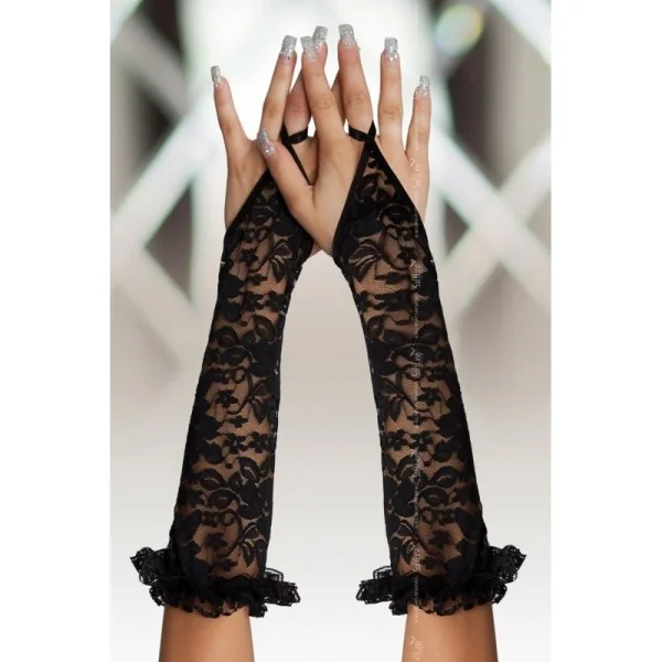 Schwarze Armstulpen 7708 von Softline kaufen | Fesselliebe