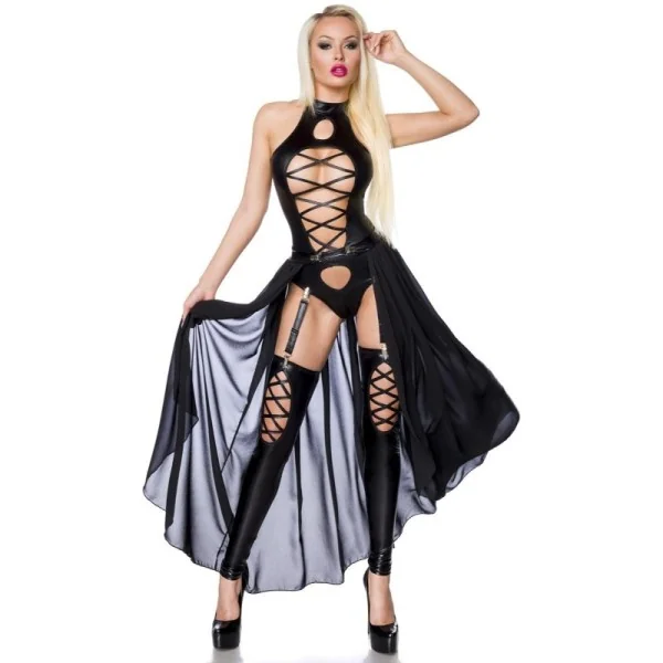 Schwarzes Wetlook-Set 18213 von Saresia kaufen | Fesselliebe