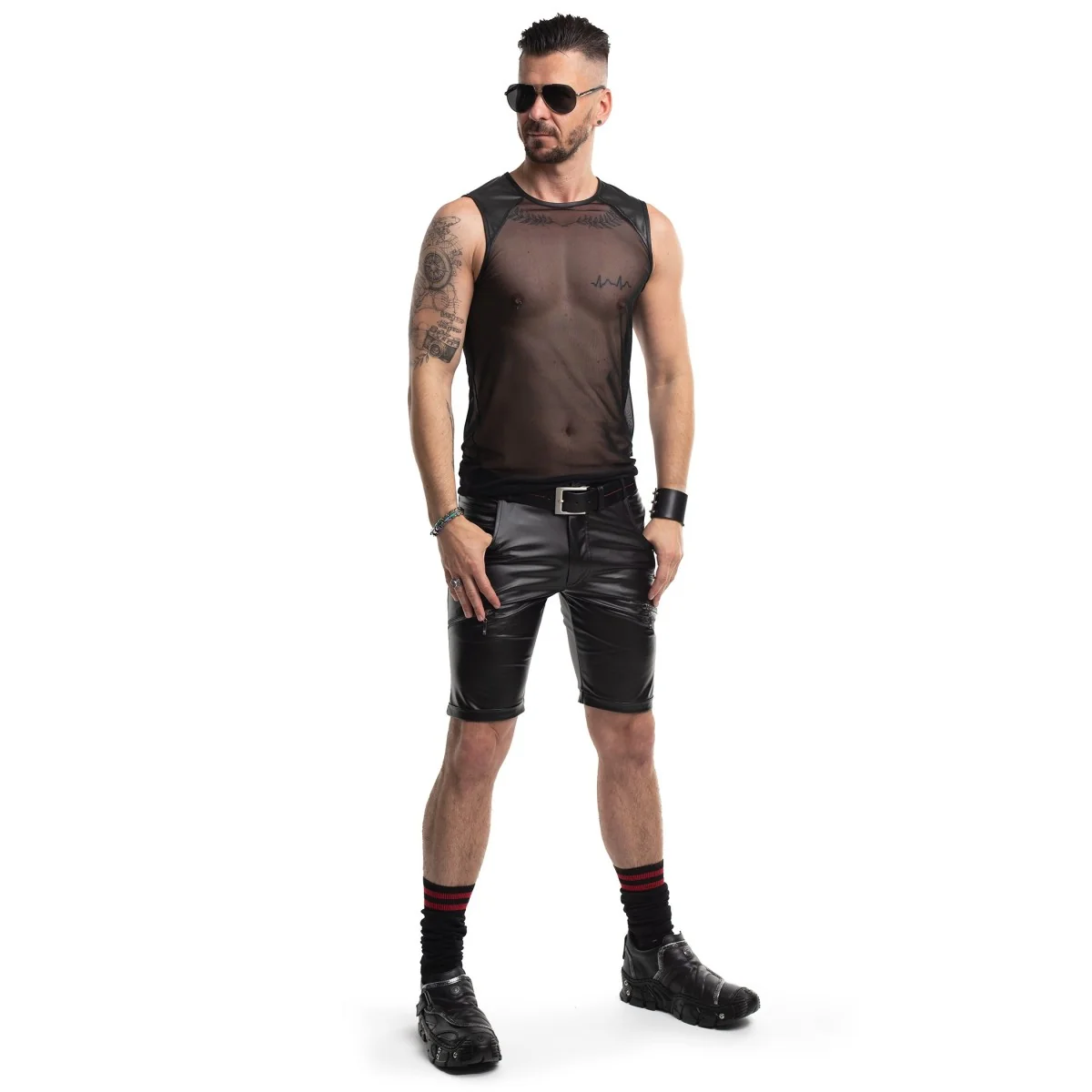 HERREN SHORTS RMNORBERTO001 SCHWARZ VON REGNES FETISH PLANET RED MARK 3