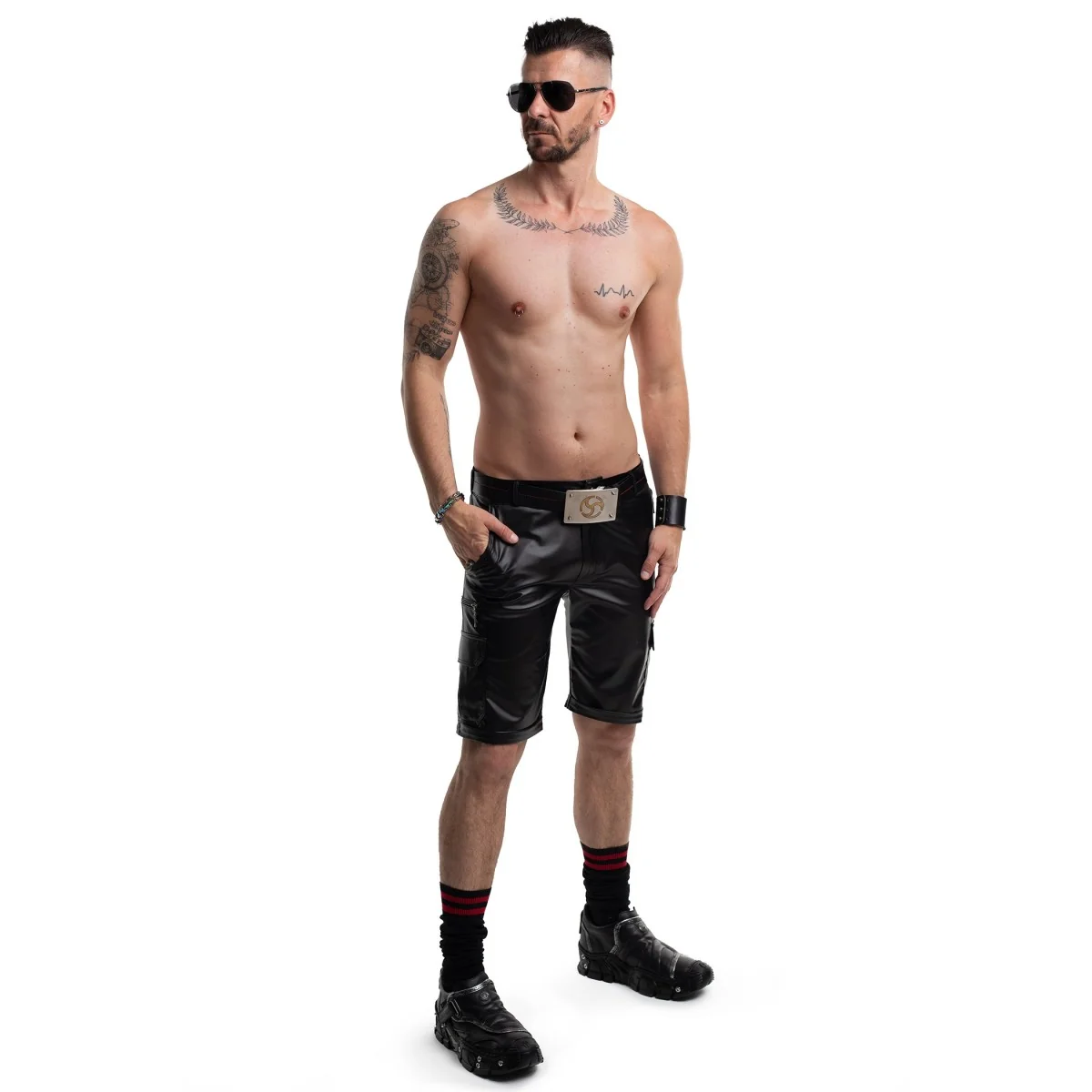 HERREN SHORTS RMPAOLO001 SCHWARZ VON REGNES FETISH PLANET RED MARK 3