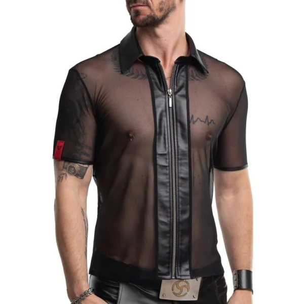 HERREN POLO-SHIRT RMUGO001 SCHWARZ VON REGNES FETISH PLANET
