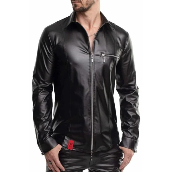 LANGARM HERREN SHIRT RMPASQUALE001 SCHWARZ VON REGNES FETISH PLANET