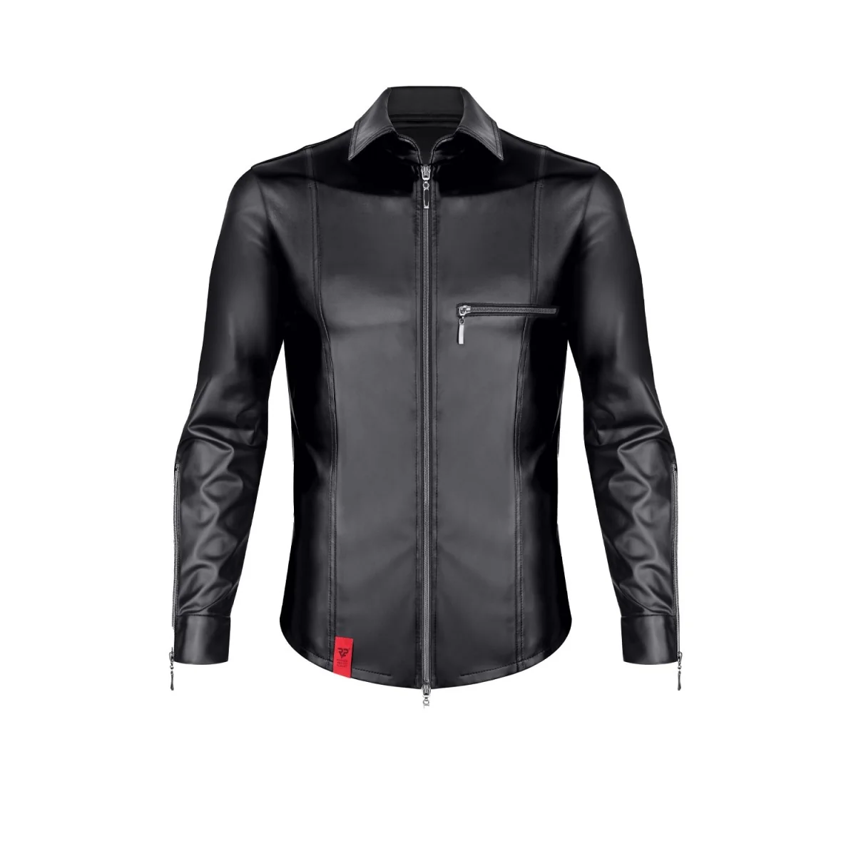 LANGARM HERREN SHIRT RMPASQUALE001 SCHWARZ VON REGNES FETISH PLANET