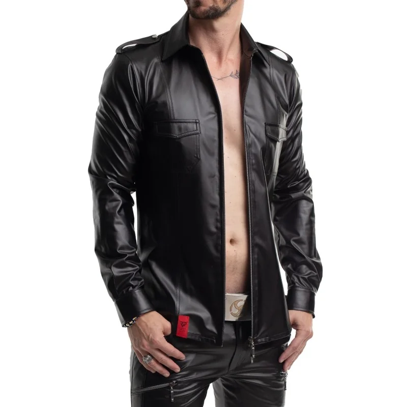LANGARM HERREN SHIRT RMNATALE001 SCHWARZ VON REGNES FETISH PLANET 2