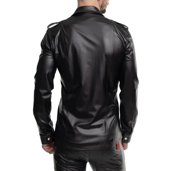 LANGARM HERREN SHIRT RMNATALE001 SCHWARZ VON REGNES FETISH PLANET