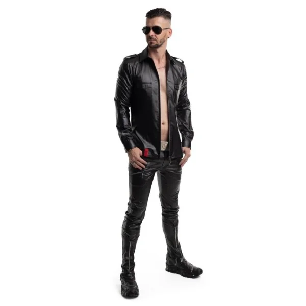 LANGARM HERREN SHIRT RMNATALE001 SCHWARZ VON REGNES FETISH PLANET