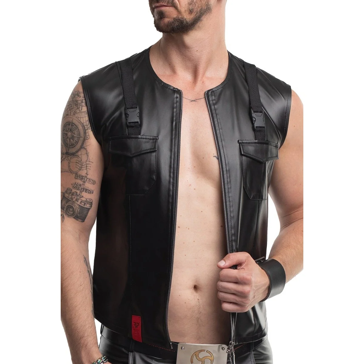 HERREN WESTE RMCAMILLO001 SCHWARZ VON REGNES FETISH PLANET