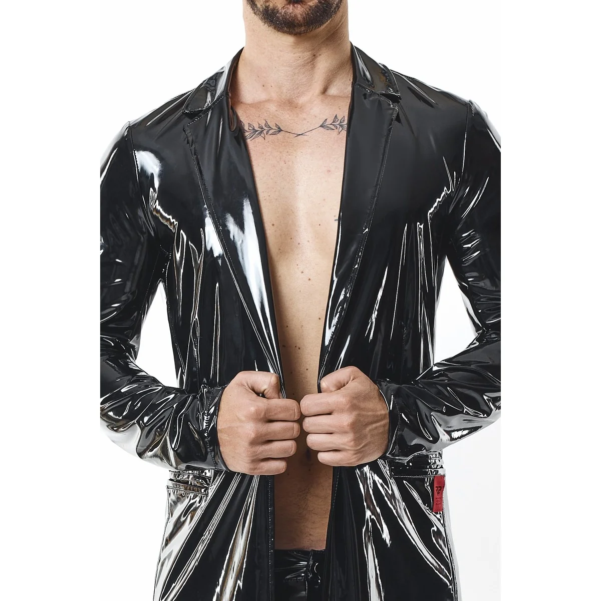 Halblanger Herren Lack-Mantel RMStefano by RFP nextGEN Collection kaufen | Fesselliebe