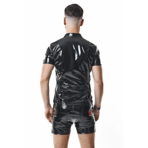 Pvc Herren Polo Shirt Rmroccopvc Schwarz von Nextgen Collection kaufen | Fesselliebe