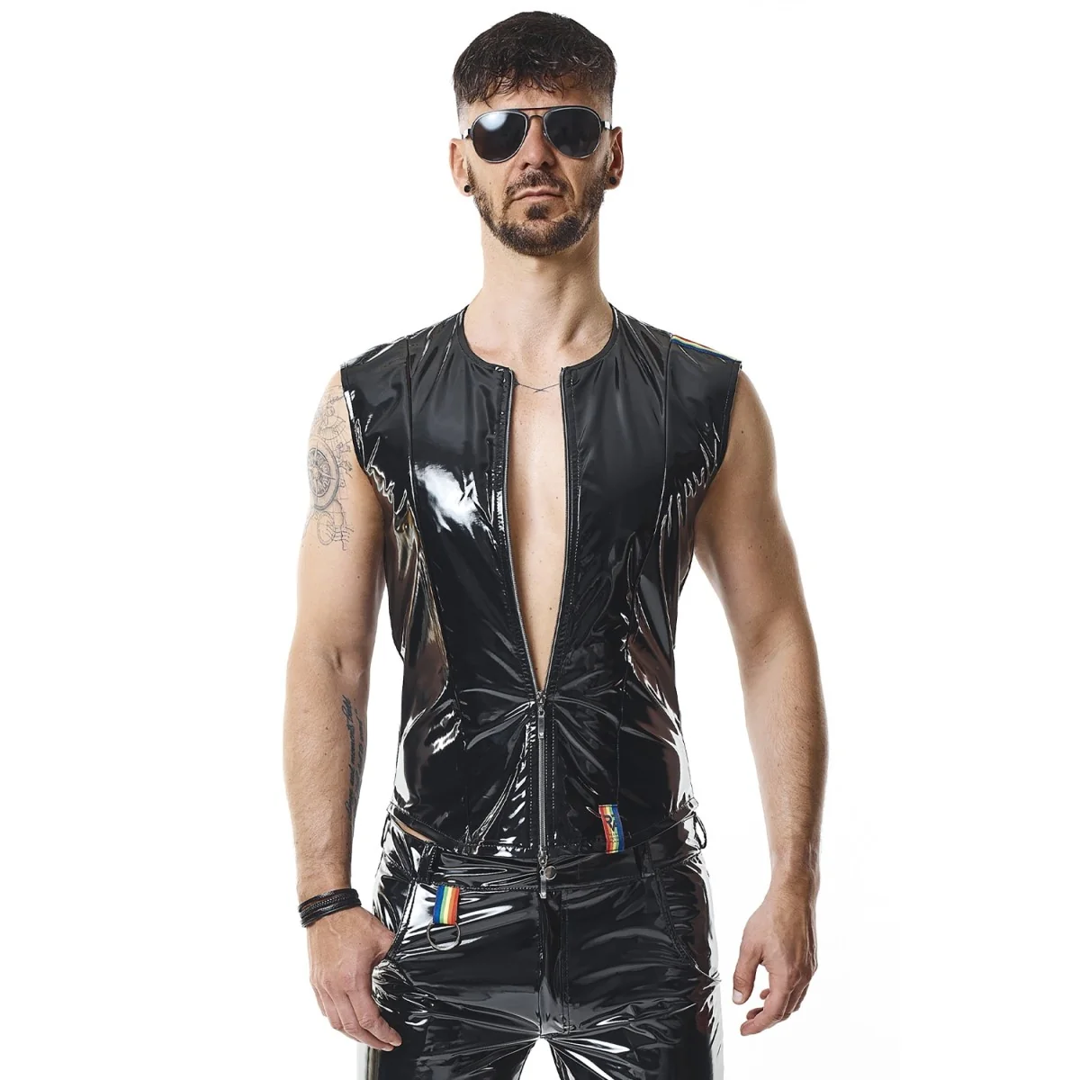 Pvc Herren Weste Rmtaddeorbw Schwarz von Pride Festih Line kaufen | Fesselliebe