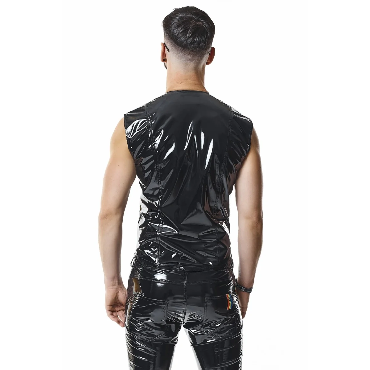 Pvc Herren Weste Rmtaddeorbw Schwarz von Pride Festih Line kaufen | Fesselliebe