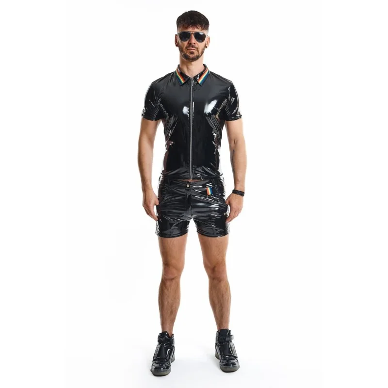 Pvc Herren Polo Shirt Rmremigiorbw Schwarz von Pride Festih Line kaufen | Fesselliebe