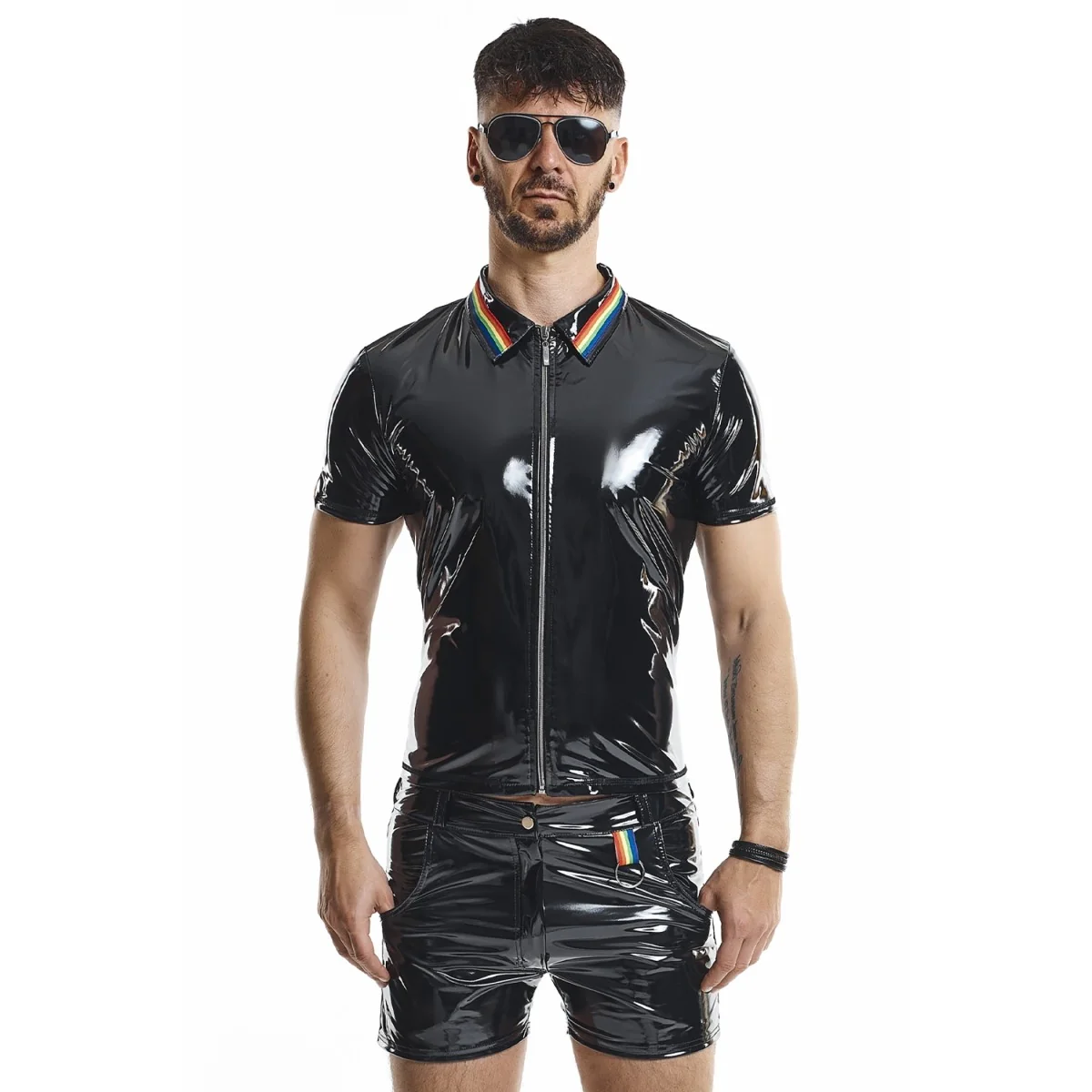 Pvc Herren Polo Shirt Rmremigiorbw Schwarz von Pride Festih Line kaufen | Fesselliebe