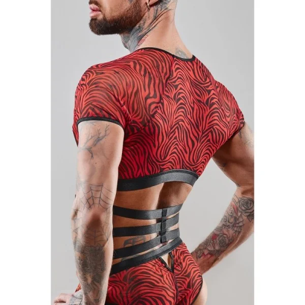 Harness T-Shirt Rerodrigo001 Schwarz/Rot von Rfp Razor’s Edge Kollektion kaufen | Fesselliebe