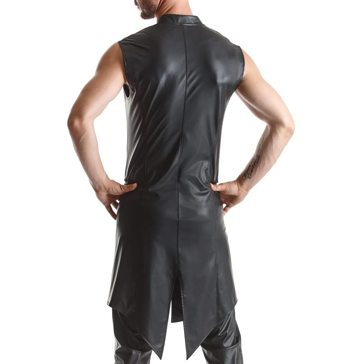 Halblanger Herren Mantel Rmmarco001 Schwarz von Regnes Fetish Planet kaufen | Fesselliebe