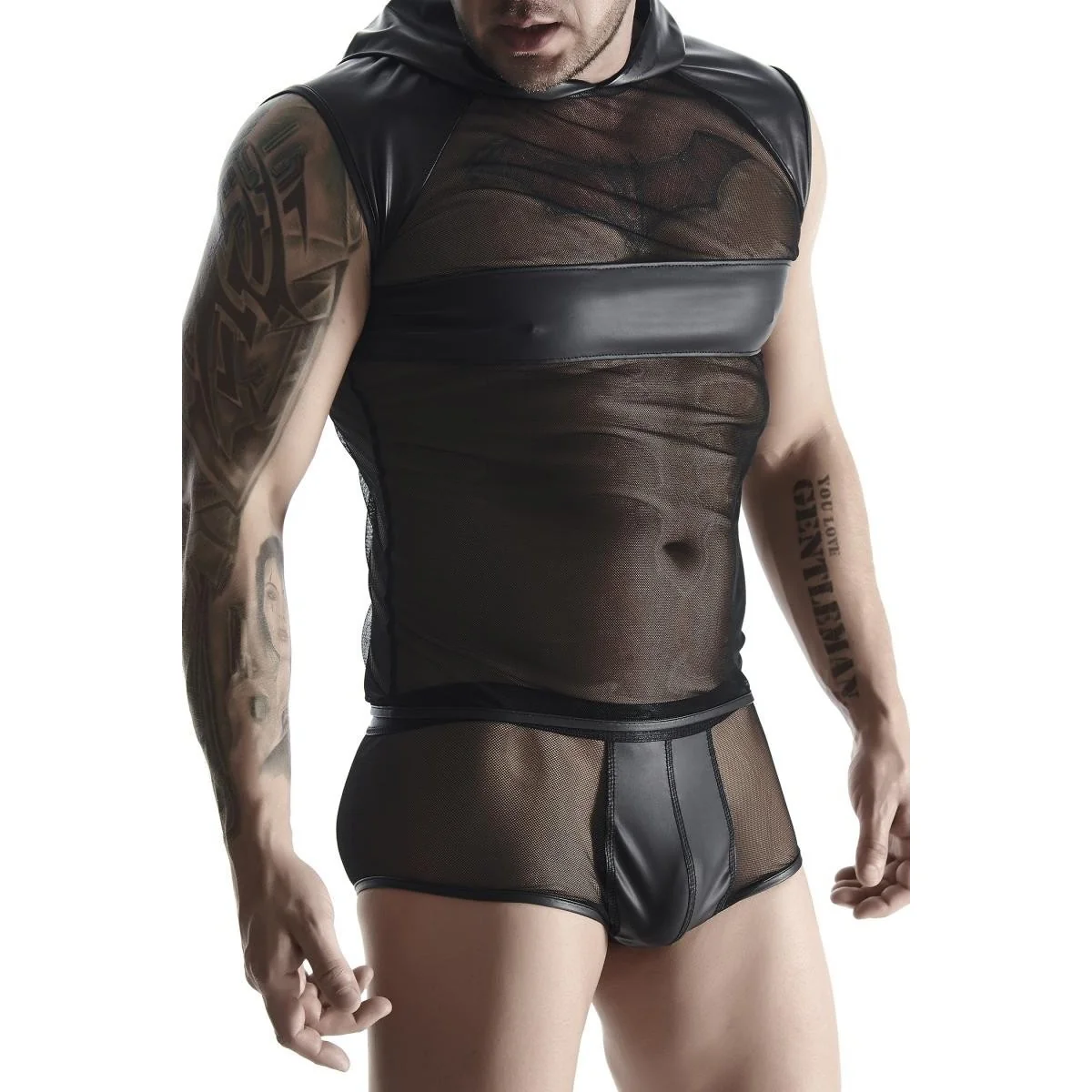 Kapuzen-Shirt Tsh005 Schwarz von Regnes Fetish Planet kaufen | Fesselliebe