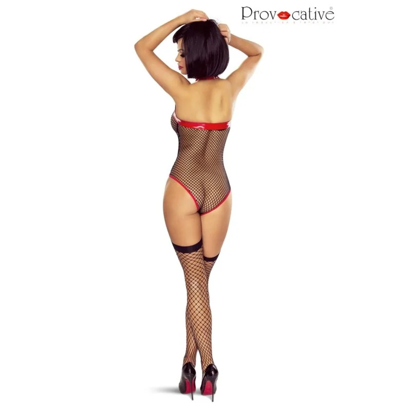 Schwarz/Roter Netzbody von Provocative kaufen | Fesselliebe 2