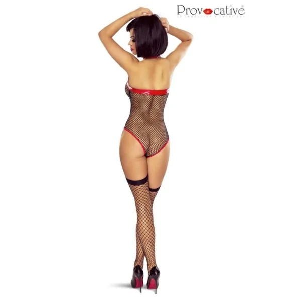 Schwarz/Roter Netzbody von Provocative kaufen | Fesselliebe