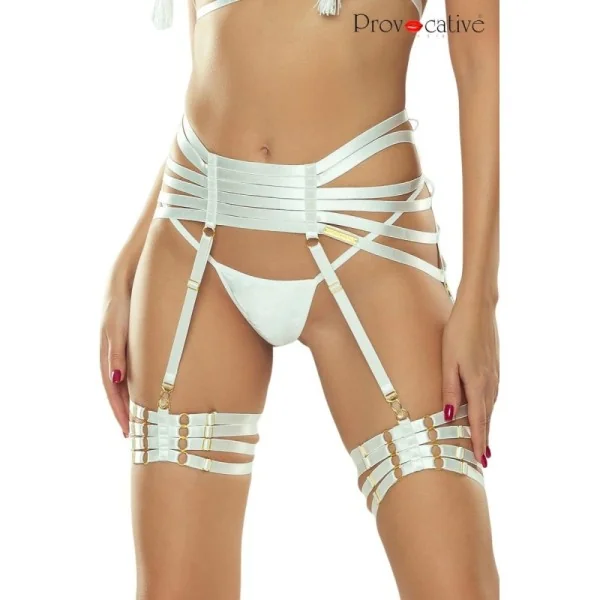 Ecru Strumpfhaltergürtel Harness Pr1847 von Provocative kaufen | Fesselliebe