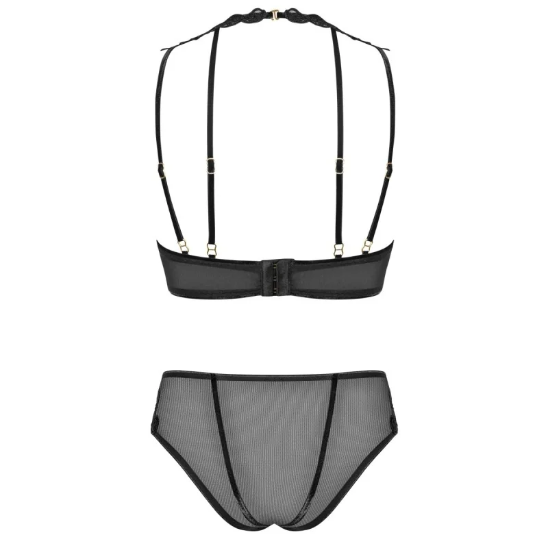 Set aus Bügel-Bh mit Stickerei und Panty 171818 von Petite Noir kaufen | Fesselliebe 2