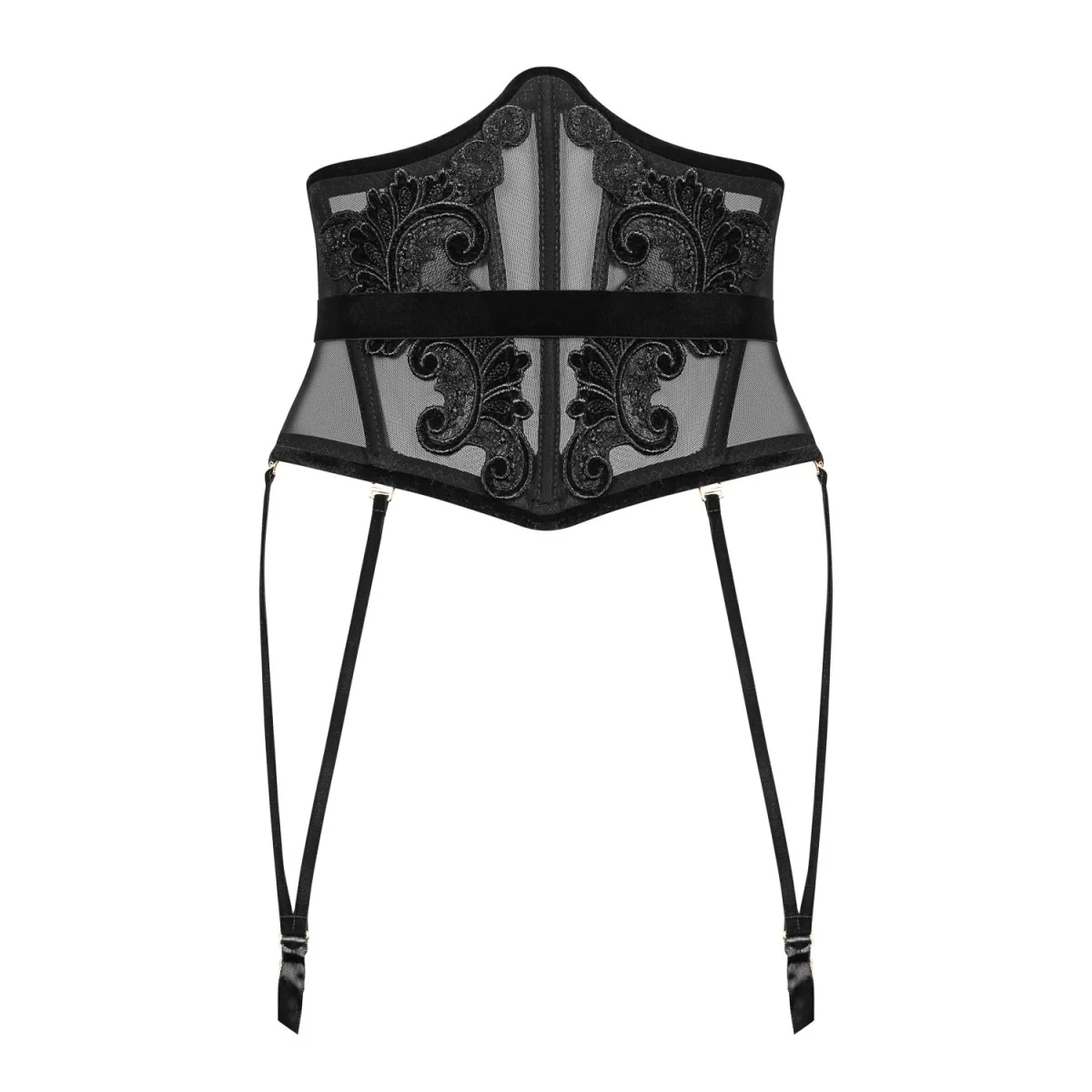 Taillenkorsett mit Stickerei und Strapshaltern 2018 von Petite Noir kaufen | Fesselliebe