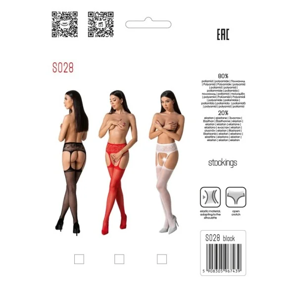 Ouvert Strumpfhose S028 Rot von Passion Erotic Line kaufen | Fesselliebe