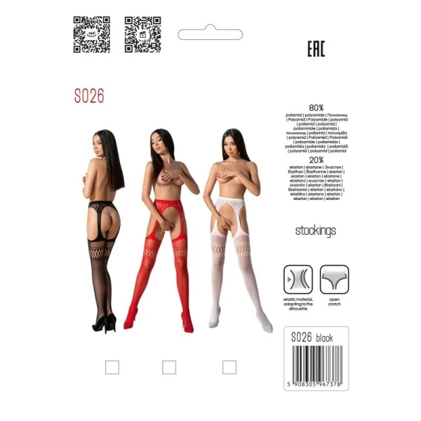 Ouvert Strumpfhose S026 Rot von Passion Erotic Line kaufen | Fesselliebe