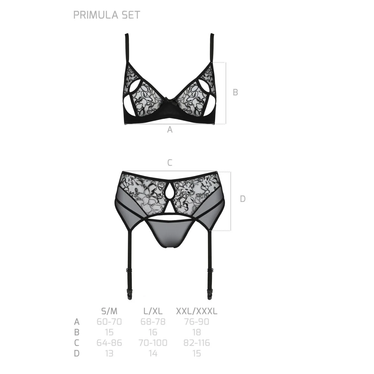 Schwarzes 3-Teilges Set Pa596621 von Passion kaufen | Fesselliebe
