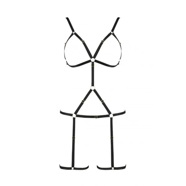 Schwarzes Harness Dress Pa595766 von Passion Devil Collection kaufen | Fesselliebe