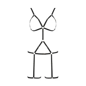 Schwarzes Harness Dress Pa595766 von Passion Devil Collection kaufen | Fesselliebe