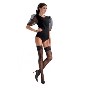 Halterlose Strümpfe St017 Schwarz von Passion kaufen | Fesselliebe