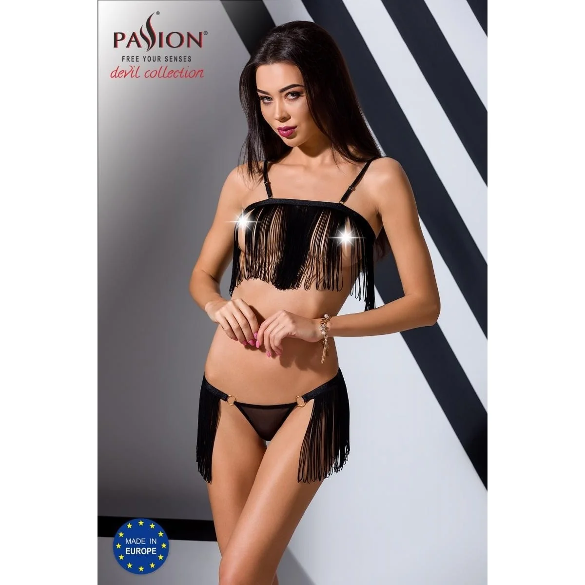 Schwarzes Set Kassandra von Passion Devil Collection kaufen | Fesselliebe