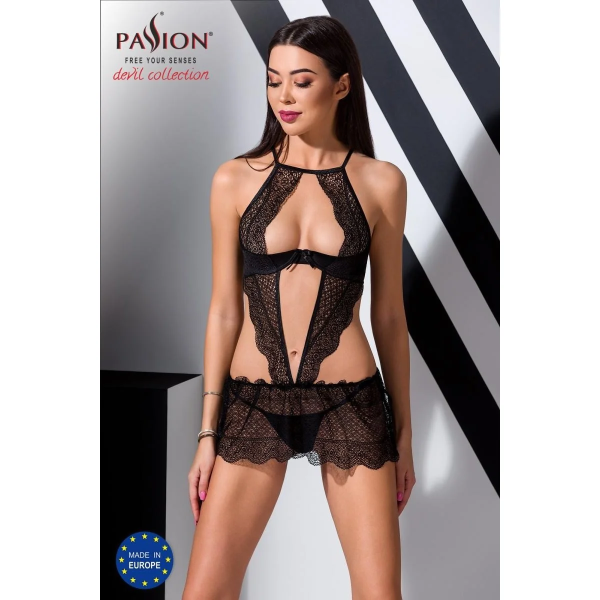 Schwarzes Chemise Pa595276 von Passion Devil Collection kaufen | Fesselliebe