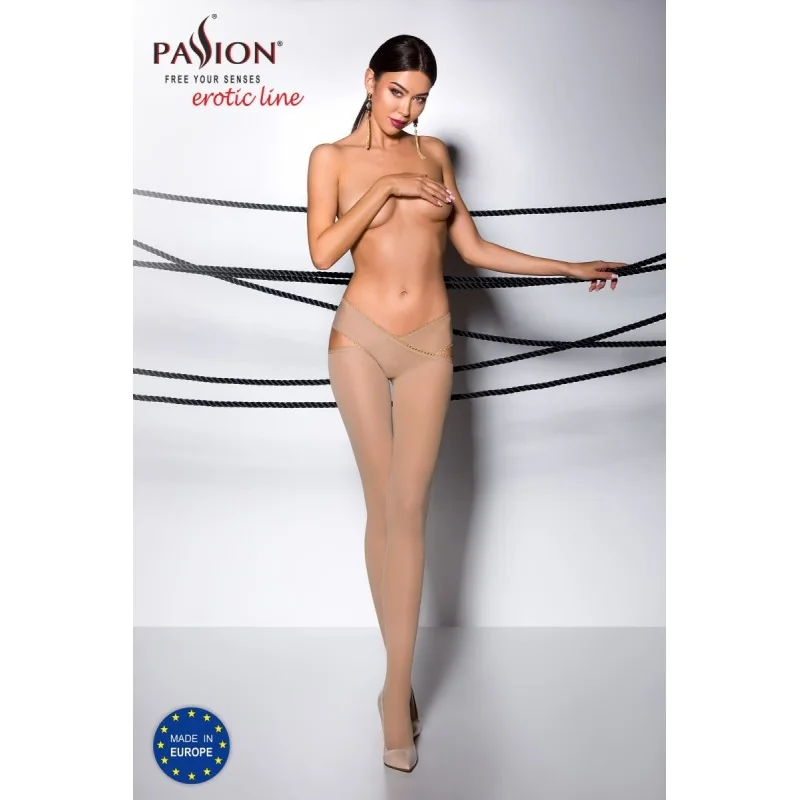 Ouvert Strumpfhose Ti Open 005 Beige von Passion Erotic Line kaufen | Fesselliebe