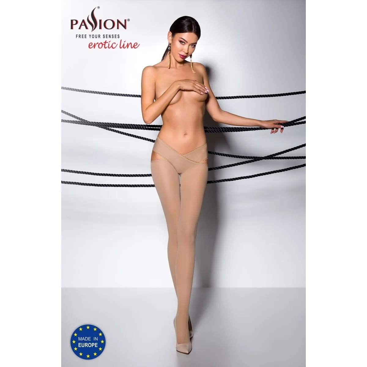 Ouvert Strumpfhose Ti Open 005 Beige von Passion Erotic Line kaufen | Fesselliebe