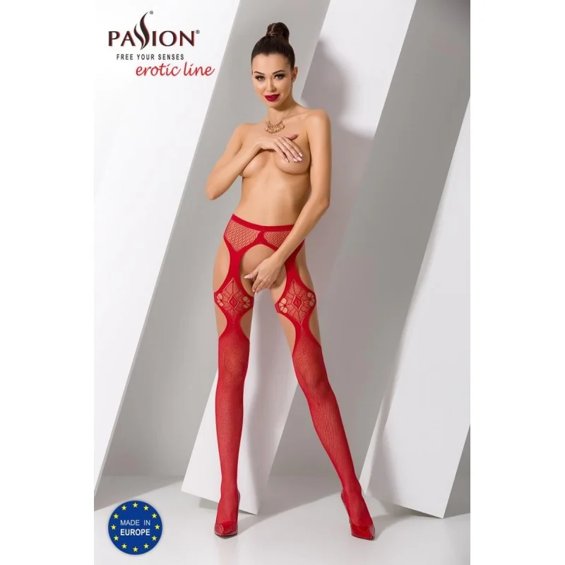 Ouvert Strumpfhose S023 Rot von Passion Erotic Line kaufen | Fesselliebe 2