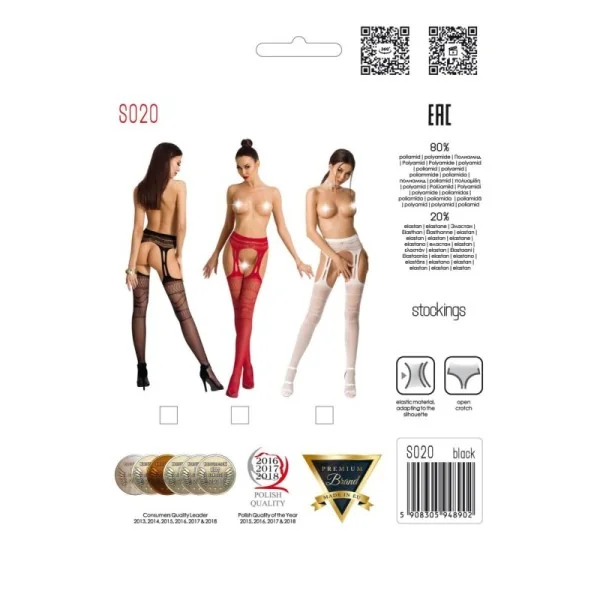 Ouvert Strumpfhose S020 Schwarz von Passion Erotic Line kaufen | Fesselliebe