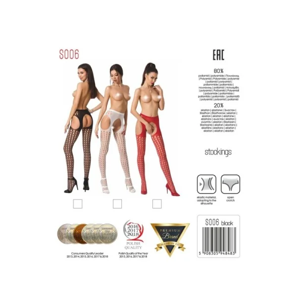 Ouvert Strumpfhose S006 Weiß von Passion Erotic Line kaufen | Fesselliebe