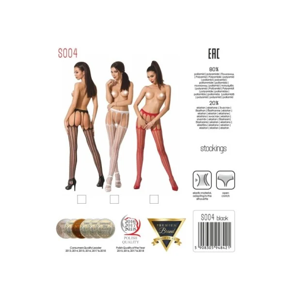 Ouvert Strumpfhose S004 Schwarz von Passion Erotic Line kaufen | Fesselliebe