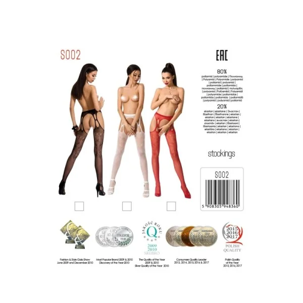 Ouvert Strumpfhose S002 Schwarz von Passion Erotic Line kaufen | Fesselliebe