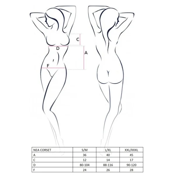 Schwarz/Ecru Corset Nea von Passion kaufen | Fesselliebe