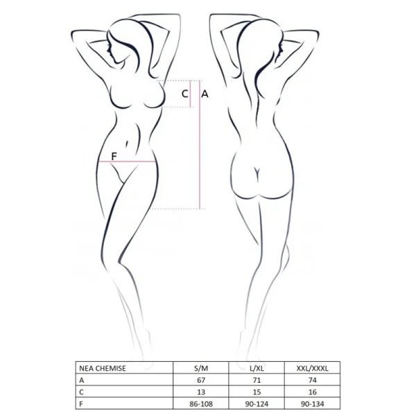 Schwarz/Ecru Chemise Nea von Passion kaufen | Fesselliebe