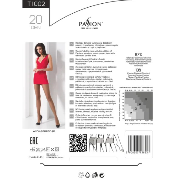 Strumpfhose Ti002 Schwarz von Passion kaufen | Fesselliebe