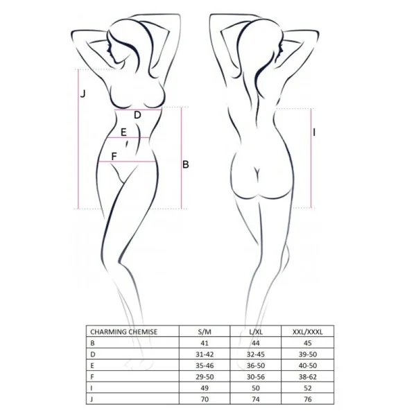 Schwarzes Margarida Chemise von Passion Erotic Line kaufen | Fesselliebe