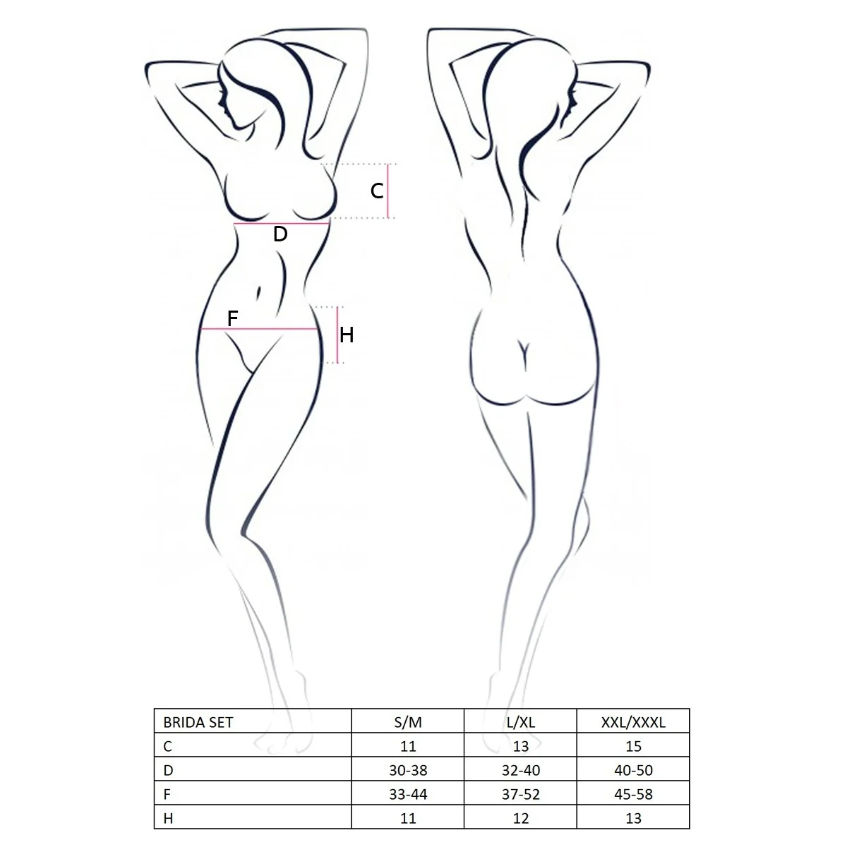 Schwarzes Set Brida von Passion kaufen | Fesselliebe