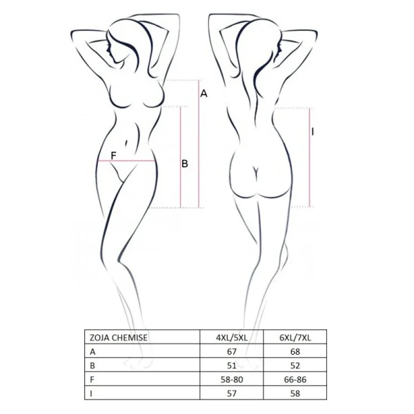 Schwarzes Chemise Zoja von Passion Plus Size kaufen | Fesselliebe