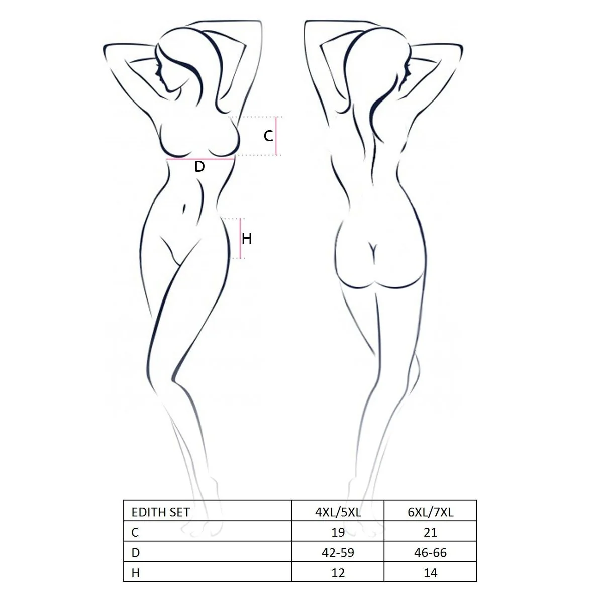 Schwarzes Set Edith von Passion Plus Size kaufen | Fesselliebe