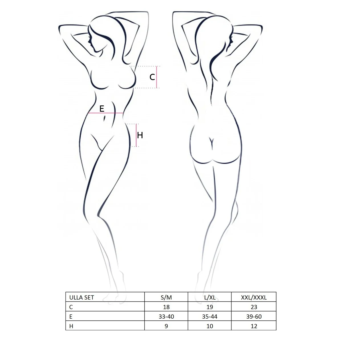 Schwarzes Ulla Set von Passion Erotic Line kaufen | Fesselliebe