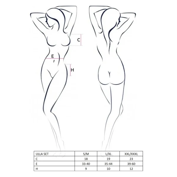 Schwarzes Ulla Set von Passion Erotic Line kaufen | Fesselliebe