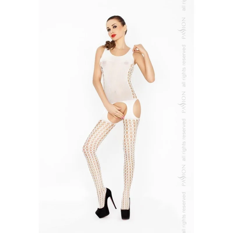 Weißer Ouvert Bodystocking Bs029 von Passion kaufen | Fesselliebe